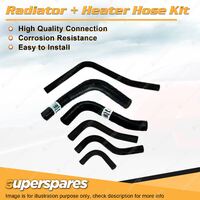 Superspares Radiator + Heater Hose Kit for Toyota Landcruiser HJ60R 4.0L 80-90