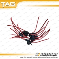 10 Pcs TAG 12V 30Amp In-Line Fuse Holder with Blade Fuse - Water Resistant