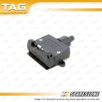 TAG 7 Pin Flat Socket - Suits Vehicle Side of Plug Connection Female