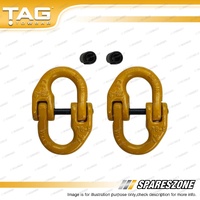 2 Pcs TAG Hammer Lock Chain Connector Kit - G80 8mm Working Load Limit 2T