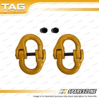 2 Pcs TAG Hammer Lock Chain Connector Kit - G80 10mm Working Load Limit 3.15T