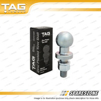 1 pc TAG Tow Ball - Zinc Plated Load Rate 3500kg 62mm Shank 50mm Thread