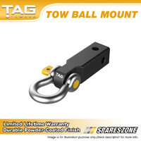 TAG Tow Ball Mount - Recovery Hitch with Fixed Bow Shackle Solid Steel
