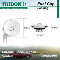 Tridon Vented Locking Fuel Cap 37.0mm for Chrysler Valiant VF VG VH VJ AP6