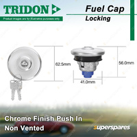 Tridon Locking Fuel Cap for Daihatsu Charade G10 G11 G100 Delta F20 F25 F60-F65
