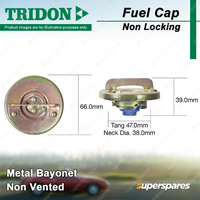 Tridon Non Locking Fuel Cap Metal Bayonet 38.0mm for Jaguar XJS XJSC 5.3L