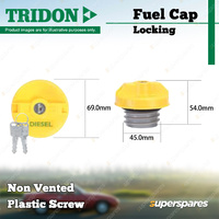 Tridon Fuel Cap for Toyota Landcruiser 60 61 70 73 74 75 80 100 105 120