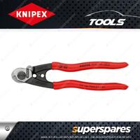 Knipex Wire Rope Cutter - Length 190mm with Two Crimping Dies Polished Head