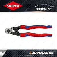 Knipex Wire Rope Cutter - Length 190mm with Two Crimping Dies Burnished Head
