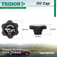 Tridon Oil Cap 31.0mm for Dodge Avenger JS Caliber PM Nitro KA Viper