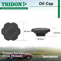 Tridon Oil Cap Plastic Screw 32.5mm for Mazda Atenza GG3S GY3W Tribute 2.0L 2.3L