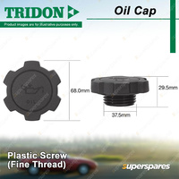 Tridon Oil Cap for Toyota Townace Toyo-Ace Windom Yaris Hiace Lite-Ace T18
