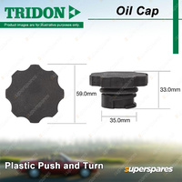 Tridon Oil Cap for Toyota Lexcen VN Series I Series II - VS 3.8L V6