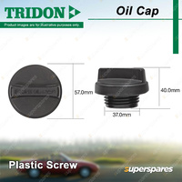 Tridon Oil Cap for Toyota Hilux TGN16R Hilux KUN16R KUN26R Camry ACV36R ACV40R