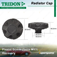 Tridon Radiator Cap for BMW 116 118 120 123 125 130 135 320 323 325 330 335
