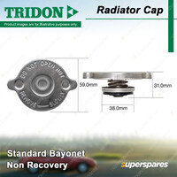 Tridon Non Recovery Radiator Cap for Chrysler Centura Galant GC GD Valiant VG-VK