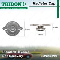 Tridon Non Recovery Radiator Cap Standard Bayonet for MG MGB Mk I - III CN1070