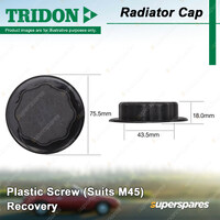 Tridon Recovery Radiator Cap Plastic Screw for SAAB 9-3 900 9000 Turbo