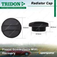Tridon Recovery Radiator Cap Plastic Screw for Seat Cordoba SE SXE Ibiza Toledo