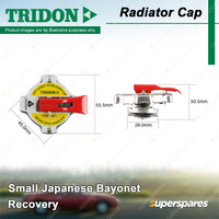Tridon Safety Lever Radiator Cap for Toyota Celica Coaster Corolla AE EL Corona