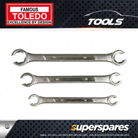 Toledo 3 pieces of Imperial Flare Nut Wrench Set 155mm 175mm 200mm