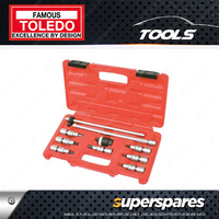 Toledo 10 pcs of Universal Joint Socket Set 3/8" Square Drive Metric Hex 3-10mm