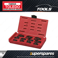 Toledo 11Pc of Crowfoot Wrench Set 3/8" Square Drive Size Range 3/8" - 1"