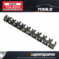 Toledo 10Pc of Crowfoot Wrench Set Flared 3/8" Square Drive Metric 10 - 19mm