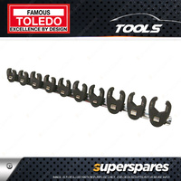 Toledo 10Pc of Crowfoot Wrench Set Flared 3/8" 1/2" Square Drive SAE 38 - 1516