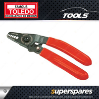 Toledo Electrical Wire Stripper Mini 140mm Overall Length PVC dipped handle