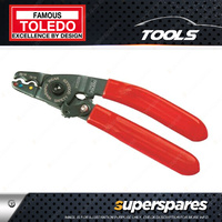 Toledo Electrical Wire Crimper Mini 140mm Overall Length PVC dipped handle