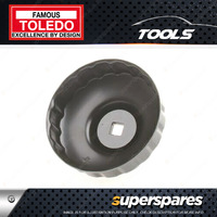 Toledo Oil Filter Cup Wrench - 86mm 18 Flutes Alloy steel - Black