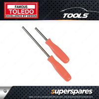 Toledo 2 Pc of Tyre Valve Remover Set with Moulded plastic handle