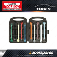 Toledo 10pc of Torque Extension Bar Set 1/2" square drive 195mm length per bar