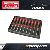 Toledo 9 Pc of Hex 6 Point Nut Driver Set - SAE Imperial 3/16" - 1/2"