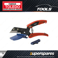 Toledo Heavy Duty Precision angled Hose Pipe cutter with protractor & 3 blades