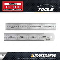 Toledo 1000mm Stainless Steel Single Sided Metric Ruler Numerical Marking 1