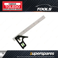 1 pc of Toledo Adjustable Combination Square Metric & Imperial - 300mm