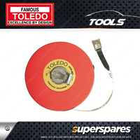 Toledo Fibreglass Measuring Tape Metric - 30m Length 13mm Width 0.5mm Thick