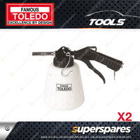 2 x Toledo Sandblasting Gun - 1L 87 - 145 psi 700g Nozzle length 88mm