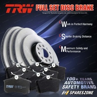 Front + Rear TRW Disc Rotors Brake Pads for Hyundai i30 GD 1.6L 2011-On