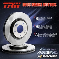 2x Front TRW Disc Brake Rotors for Abarth 500 500C 595 695 312 1.4L 2008 - On