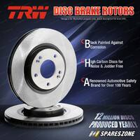 2x Front TRW Disc Brake Rotors for Holden Astra LC LD 1.6L 1.8L 1986 - 1989