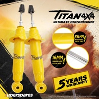 2x Front Titan 4X4 Shock Absorbers for Mitsubishi Pajero NM NP NS NT NW Wagon