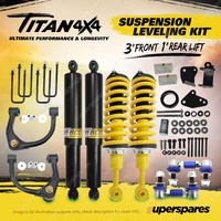 Titan 3" Front 1" Rear Levelling Lift Kit King Coil for Ford Ranger PX 12-18
