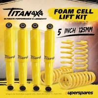5" 125mm Lift Kit Titan 4X4 Foam Cell Shocks King Coil for Nissan Patrol GQ GU