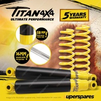 Rear Titan 4X4 HD Shocks Raised 100-300KG Springs for Toyota Landcruiser 80 Ser