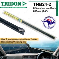 2 x Tridon Plastic Back Wiper Refills 24" for Kia Sportage Spectra Shuma FB