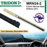 Pair Tridon Metal Rail Wiper Refills 24" for Peugeot 205 206 306 405 406 605