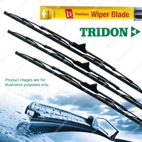 Tridon Front + Rear Complete Wiper Blade Set for Land Rover Discovery 1991-1997